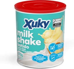 Xuky – Milkshake em Pó Sabor Creme 270g | Preparo Rápido com Leite | Textura Aerada e Sabor Suave | Ideal para Bebidas Lácteas e Sobremesas