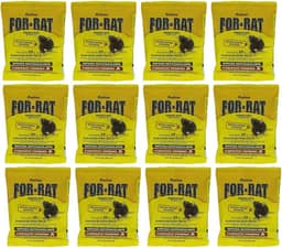 Kit 12un For-Rat Isca Mata-Ratos Granulado Sachê 25g - Isca Atrativo Para Ratos Camundongos e Ratazanas