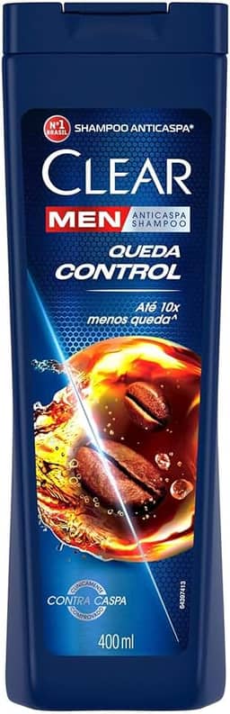 Clear Shampoo Anticaspa Men Queda Control Frasco 400Ml Branco