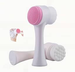 Escova de Limpeza Facial Manual 2 em 1 Massageador de Silicone Skincare Unissex Adequada para Uso Diário Limpeza Profunda Qualidade Premium Cores variadas