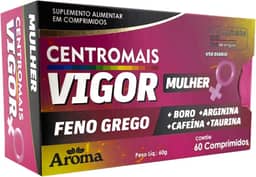Centro Mais Vigor Mulher - 60 Comprimidos - Suplemento Energético Natural - Bem-Estar e Energia Feminina