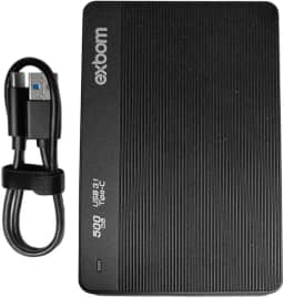 HD Portátil 500GB Compatível com Windows e Mac com Tecnologia USB-C Disco Rígido Externo 500GB Transferência Rápida Backup Externo Portátil com Leitura e Gravação Rápida