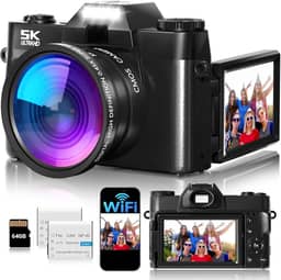 Câmera digital profissional para fotografia, câmera digital compacta de apontar e fotografar