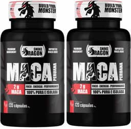 2x Maca Peruana Negra 120 Capsulas 2000mg Black Pura Premium Importada Para Homens e Mulheres Original