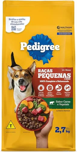 PEDIGREE Ração Carne e Vegetais Cães Adultos Raças Pequenas e Minis 2,7 kg