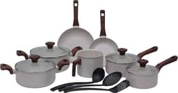 Mimo Style, Jogo de Panelas Cerâmica 10 Peças Indução Pratic Cook Marmol