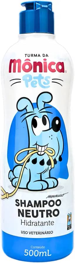 Shampoo De Pêlos Para Cães E Gatos Neutro Hidratante Turma Da Mônica 500 Ml Azul