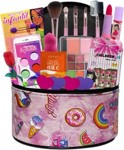 Kit de Maquiagem Infantil Maleta Completa Para Criança Menina