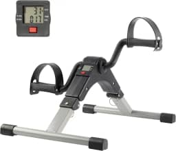 Coleção portátil de máquina de ginástica estacionária sob a mesa – Pedal de exercício interno para braços, pernas, fisioterapia ou queima de calorias da Wakeman Fitness