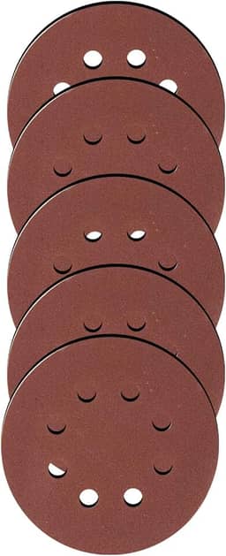 MTX Disco de Lixa Velcro, Grão 180, 125mm, Kit com 5 Unidades, Para Lixadeira Orbital - Acabamento Ultra Suave em Madeira, Metal e Plástico