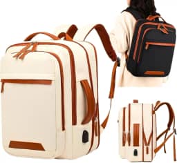 [ASSISTA O VÍDEO] Mochila de Viagem Expansível Impermeável Resistente Grande Capacidade Nylon Laptop Saída USB Multifuncional (MX-987)