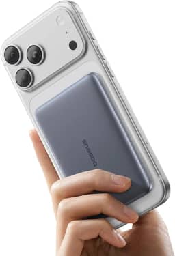 Power Bank Baseus Picogo, Bateria MagSafe de 5000 mAh, Carregador Portátil Sem Fio com Cabo USB-C para iPhone 17 Pro Max/17 Air/16/15/14/13/12,Cinza Cósmico