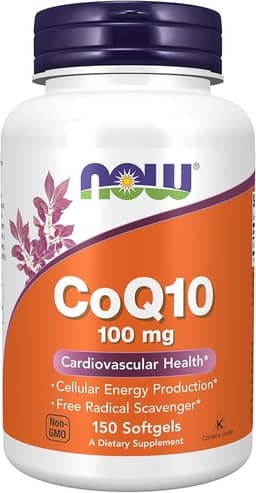 NOW Foods - CoQ10 Para a Saúde Cardiovascular 100 mg. - 150 Cápsulas gelatinosas