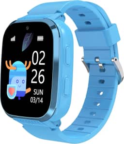 Relógio inteligente infantil 4G para meninos com rastreador GPS de 5 a 12 anos, relógio GPS infantil com chamada de vídeo por voz, uma chave, chamada SOS, câmera HD, despertador, presente de