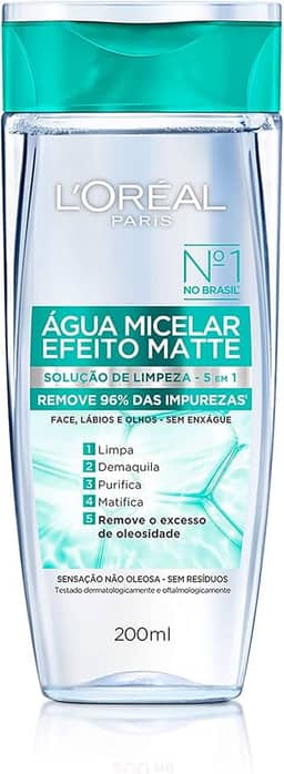 L’Oréal Paris Água Micelar Efeito Matte L'Oréal Paris Solução De Limpeza Facial 200Ml