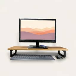 Mesa Stand Desk Suporte elevado para Monitor Freijó 65Cm