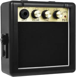 YIJU Amplificador de guitarra elétrico, amplificador de guitarra para iniciantes, 5W, para prática, alto -falante portátil, amplificador de graves pequenos
