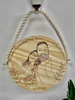 Placa de Madeira Personalizada com Foto para Casamento, Aniversário, Noivado, Aniversário, Presente para Casa Nova, Decoração de Casa