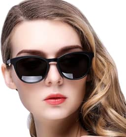 Óculos de Sol Feminino Polarizado Proteção UV400 Quadrado Osculos Mulher Vintage Clássico Sunglasses Women para Viagem Pesca Praia