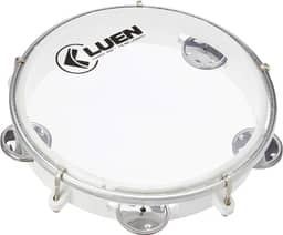 Pandeiro Abs Branco Junior Pele Cristal 08"- Luen