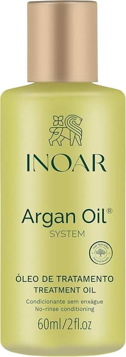 Inoar, Óleo de Argan 60ml – Tratamento Nutritivo e Antifrizz, Hidratação Profunda, Brilho Imediato, Proteção Térmica, Para Todos os Tipos de Cabelo
