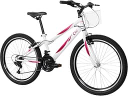 Caloi Bicicleta Infantil Ceci, Aro 24, Câmbio 21 Velocidades, Branca