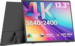 Monitor Portátil para Laptop de 16,1" Full Hd 1080P Monitor de Computador Duplo Usb C Hdmi com Alto-Falantes (ONS-M133-4K-60)