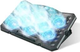 Base Cooler Notebook com 8 Ventoinhas Ajustáveis 3000 RPM - Compatível com Notebooks de 12 a 17 Polegadas,5 Ângulos Ajustáveis,2 Portas USB,Material Resistente - Ideal para Gaming,Escritório e Viagens