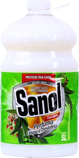 Sanol Desinfetante Líquido Para Uso Geral Eucalipto 5 Litros Branco