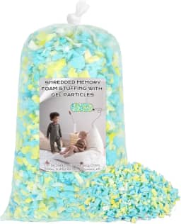 Enchimento de saco de feijão, enchimento de espuma de memória desfiada de 2,3 kg, enchimento de cadeira de pufe, enchimento de refil de saco de feijão, enchimento de saco de pancada