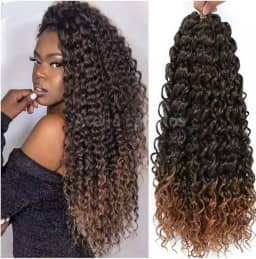 Cabelo Cacheado Orgânico Para Crochet Braid - 320gr 75cm Idêntico ao Cabelo Humano Fibra Premium(Mel)