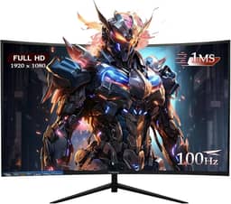 Monitor Curvo 27 Polegadas100Hz Full HD LED – Tela 1500R, 1MS, 98% sRGB, HDMI/VGA, Adaptive Sync, Ajuste de Inclinação e Filtro de Luz Azul para Jogos e Home Office (Polegadas, 27)
