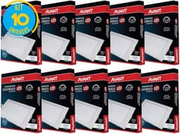 Kit 10 Paineis Plafon Led 18W Embutir Quadrado Branco Avant