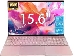 Laptop de 15,6 polegadas, processador N95 (4C4T, 1,7-3,4GHz), laptop para jogos, 16 GB de RAM, SSD PCIe de 512 GB, tela FHD, teclado retroiluminado, desbloqueio de impressão digital, laptop de