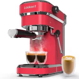 Máquina de café expresso 20 bar, cafeteira profissional com espumador de leite, varinha a vapor, máquina de café compacta com tanque de água removível para cappuccino, latte, presente para pai ou mãe