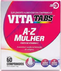 Vitatabs A-Z Mulher 60 Comprimidos Suplemento Multivitamínico Feminino Com Vitaminas E Minerais Uso Diário