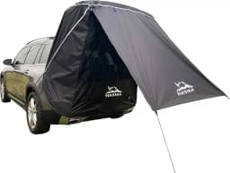 Hasika Toldo de sombra para porta traseira de carro para barraca de acampamento SUV à prova d'água 3000 mm FPS 50+ preto