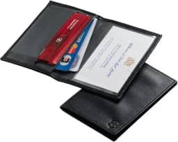 Porta Cartoes P/Swisscard Couro, Victorinox, Preto, Tamanho único