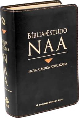 Bíblia de Estudo NAA - Tamanho Portátil | SBB | Bíblia de Estudo NAA - Capa em couro sintético, preta: Nova Almeida Atualizada (NAA)
