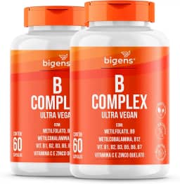 Vitamina do Complexo B, Vegano, Biogens, Kit 2x 60 cápsulas