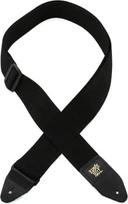 Ernie Ball Polypro Guitar Strap, Black (P04037)