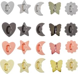 20 pacotes de metal suporte de anel de telefone coração anel de dedo adesivo girassol estrela borboleta em forma de vários estilos lua charme gancho smartphones alça alça acessórios para