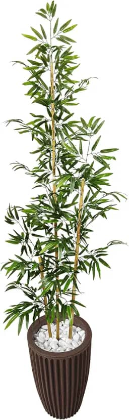 Bambu Mosso Artificial 2 Metros Grande Vaso Decorativo de Polietileno (Coluna Marrom G)