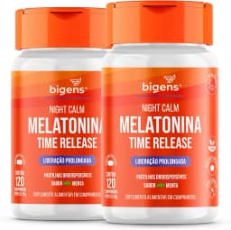 Kit 2x 120 comprimidos, Night Calm Melatonina Time Release, Biogens