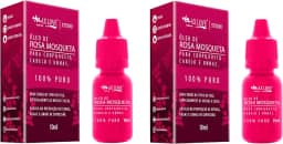 Óleo de Rosa Mosqueta 100% Puro Max Love - Kit 2x 10ml - Reduz Cicatrizes, Estrias e Marcas de Acne - Hidratação e Viço para Pele