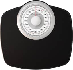 Adamson Balanças A25W para Peso Corporal-Até 400 Lb-Mostrador de 5,3" Em Plataforma de 12,4" X 10,2"-Superfície de Borracha Antiderrapante-Balança de Banheiro Analógica de Alta Precisão-Durável com Ga