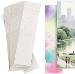 VOKOY 100 peças de marcadores em branco de papel aquarela de algodão, 63,5 kg, cartões de papel de aquarela pesados, marcadores de livro faça-você-mesmo para projetos de arte, etiquetas de presentes