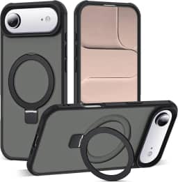 Capa para celular compatível com iPhone 2025 Air com suporte magnético invisível de anel de vedação de grau militar, translúcida para iPhone 2025 Air de 6,6 polegadas [compatível com Mag-Safe