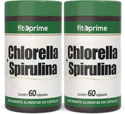 Kit 2x Chlorella + Spirulina 60 Cápsulas