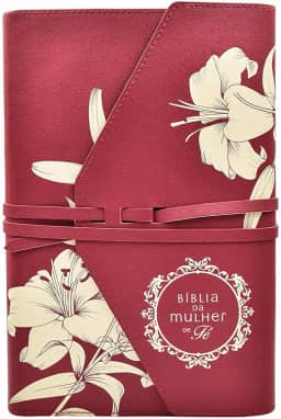 Bíblia da Mulher de Fé, NVI, Couro Soft, Lírios do Campo